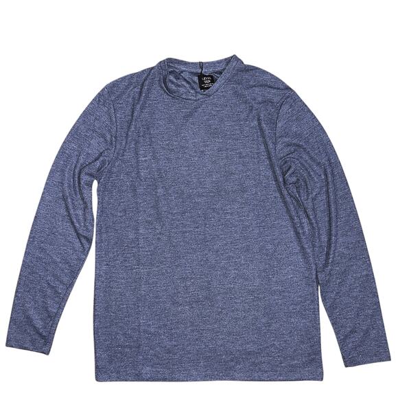 NWT Level Ten Long Sleeve Knit Navy Blue Shirt Small - Picture 1 of 6